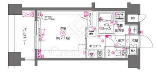 ZOOM川崎　601号室　間取り