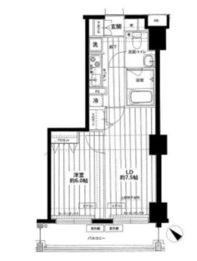 アイル川崎ステーションプラザ　702号室　間取り