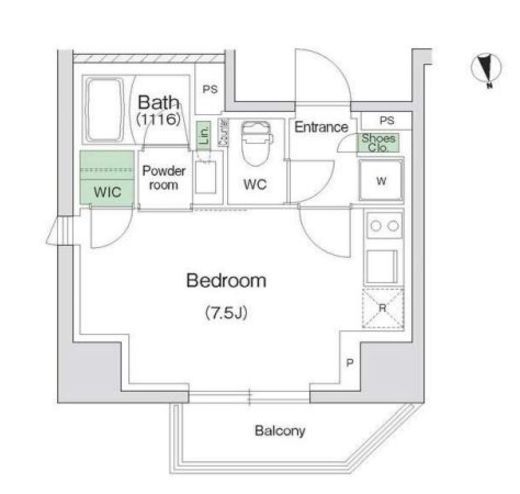 スタイリオ川崎　1206号室　間取り