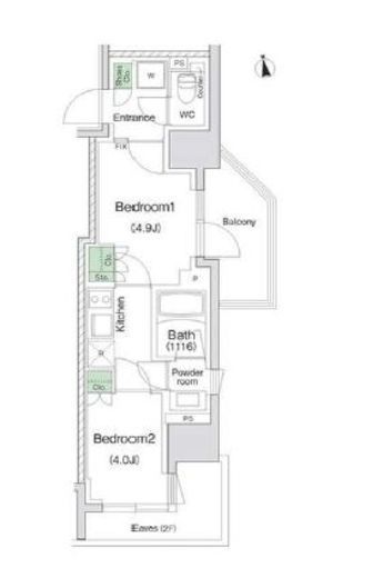 スタイリオ川崎　1505号室　間取り