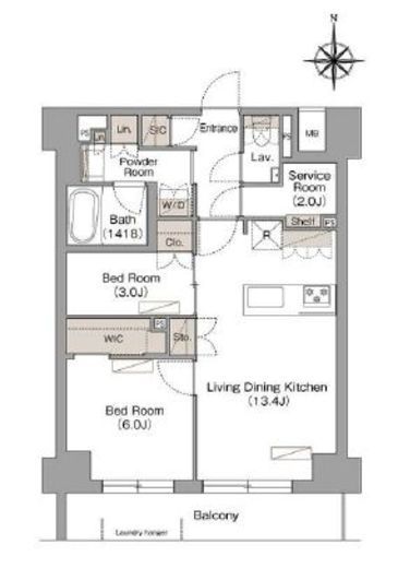 ヴェール・クレール武蔵小杉　105号室　間取り