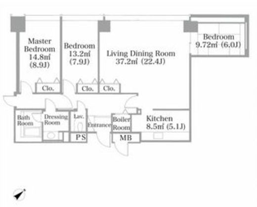 ニチレイ東銀座レジデンス　2108号室　間取り
