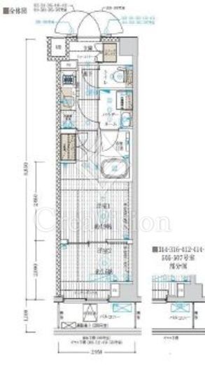 ブライズ鷺沼　410号室　間取り