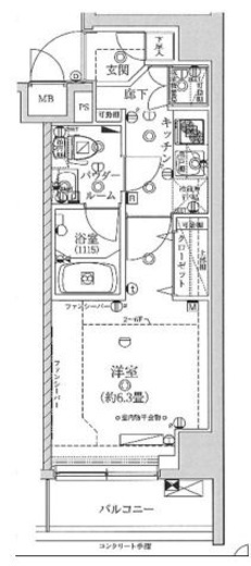 REALIZE武蔵小杉Ⅱ (レアライズ武蔵小杉2)　704号室　間取り