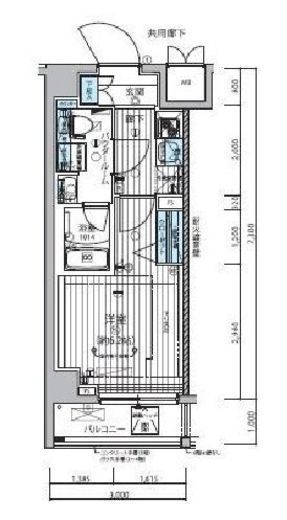 メインステージ武蔵小杉　408号室　間取り
