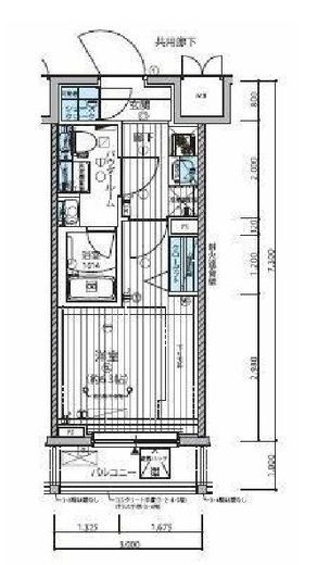 メインステージ武蔵小杉　604号室　間取り