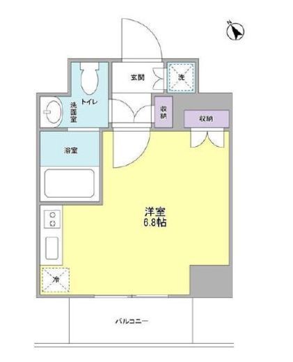 エクセリア二子多摩川Ⅲ　202号室　間取り