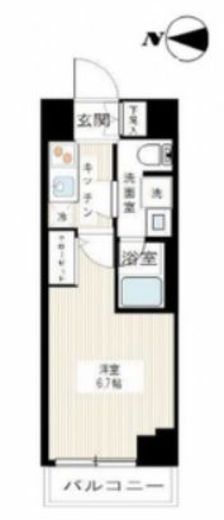 ARCOBALENO MUSASHIKOSUGI (アルコバレーノ武蔵小杉)　503号室　間取り