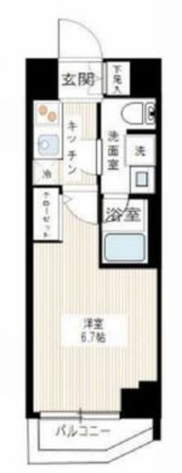 ARCOBALENO MUSASHIKOSUGI (アルコバレーノ武蔵小杉)　307号室　間取り