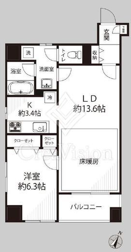 メゾン・ド・日本橋久松町　702号室　間取り