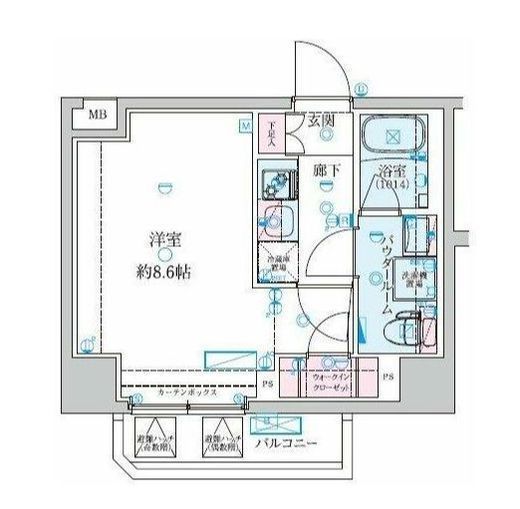 GENOVIA大師橋 (ジェノヴィア大師橋)　805号室　間取り