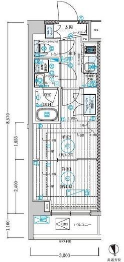 ブライズ宮崎台　101号室　間取り
