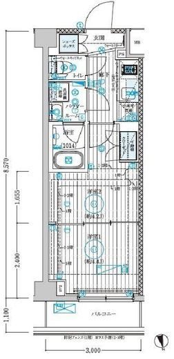 ブライズ宮崎台　103号室　間取り