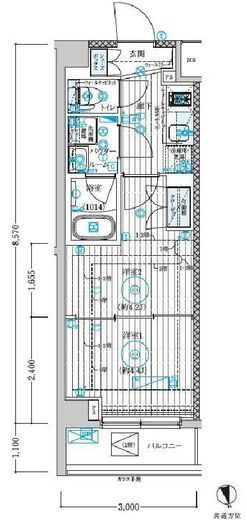 ブライズ宮崎台　201号室　間取り