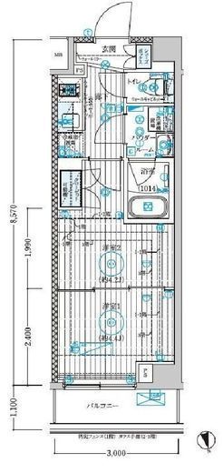 ブライズ宮崎台　304号室　間取り
