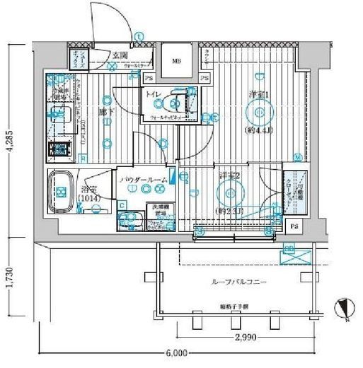ブライズ宮崎台　401号室　間取り