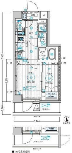 ブライズ宮崎台　405号室　間取り