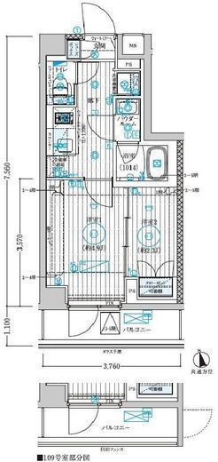 ブライズ宮崎台　502号室　間取り