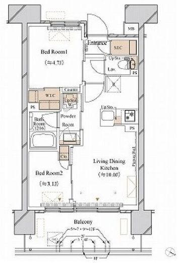 ブランシエスタ新丸子リバーフロント　604号室　間取り