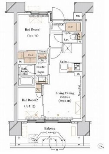 ブランシエスタ新丸子リバーフロント　702号室　間取り
