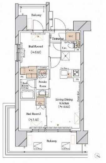 ブランシエスタ新丸子リバーフロント　901号室　間取り