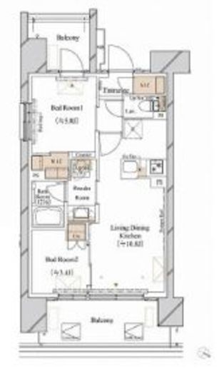 ブランシエスタ新丸子リバーフロント　701号室　間取り