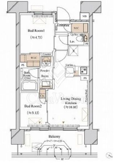 ブランシエスタ新丸子リバーフロント　1104号室　間取り