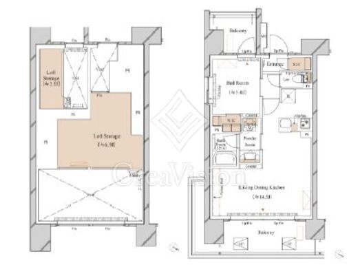ブランシエスタ新丸子リバーフロント　1401号室　間取り