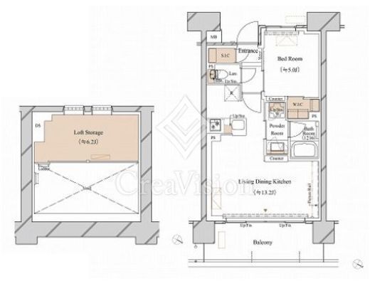 ブランシエスタ新丸子リバーフロント　1503号室　間取り