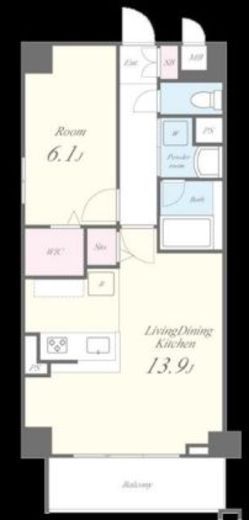 グランディール武蔵小杉　501号室　間取り