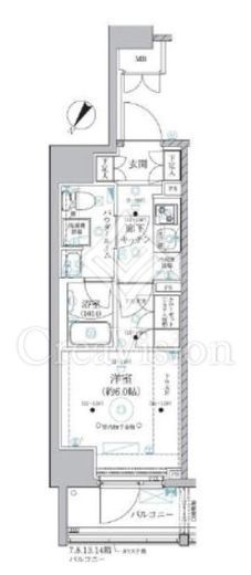 ベルグレード川崎AZ　601号室　間取り