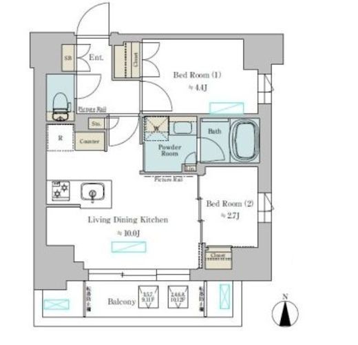 ブリリアイスト武蔵小杉　1003号室　間取り