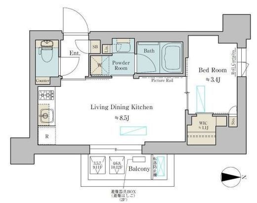 ブリリアイスト武蔵小杉　302号室　間取り