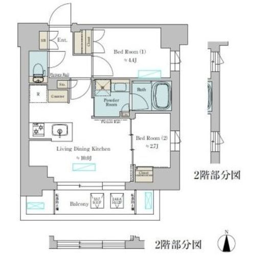 ブリリアイスト武蔵小杉　703号室　間取り
