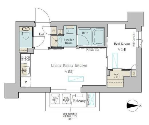 ブリリアイスト武蔵小杉　602号室　間取り