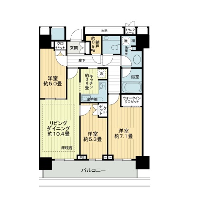 ザ・パークハウス晴海タワーズ クロノレジデンス　2110号室　間取り