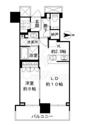 ザ・パークハウス　晴海タワーズ　クロノレジデンス　2615号室　間取り