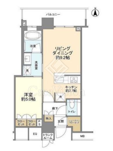 ザ・パークハウス　晴海タワーズ　クロノレジデンス　3520号室　間取り