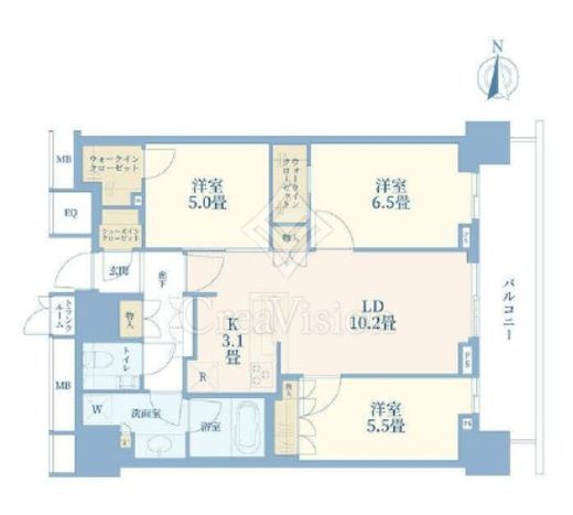 ザ・パークハウス晴海タワーズ クロノレジデンス　812号室　間取り