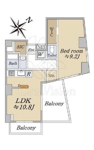 ラフィネ白金高輪　401号室　間取り