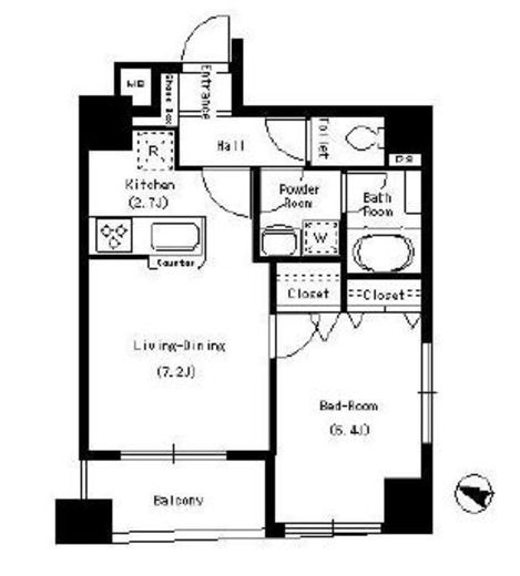 ラクラス日本橋久松町　402号室　間取り