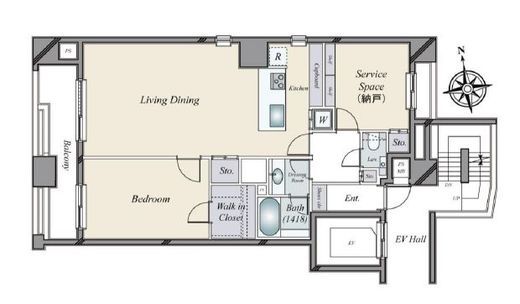 三番町3-3ビル　701号室　間取り