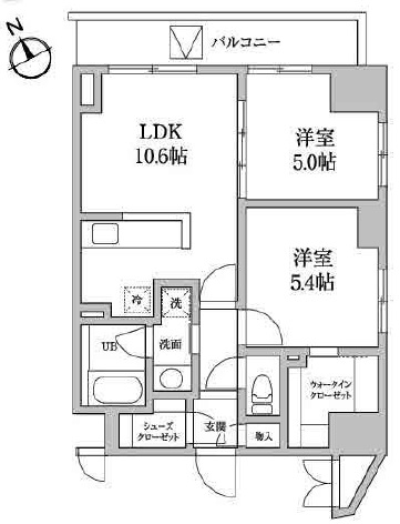 レジディア日本橋馬喰町2　1106号室　間取り
