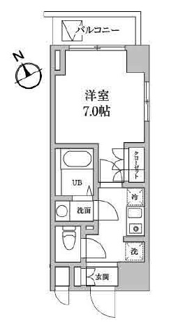 レジディア日本橋馬喰町2　307号室　間取り
