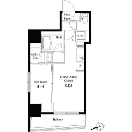 ミュプレ恵比寿　302号室　間取り