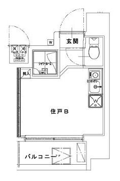 デコズキャッスル赤坂　702号室　間取り