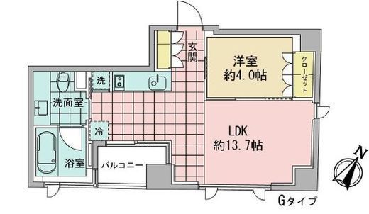 AZ日本橋人形町　603号室　間取り