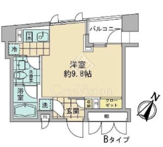 アズ日本橋人形町　502号室　間取り