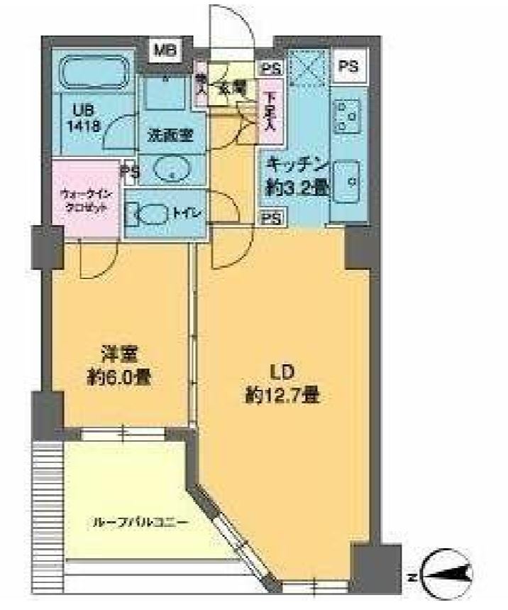 カスタリア高輪　816号室　間取り