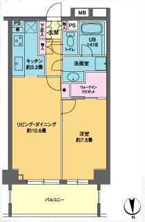 カスタリア高輪　315号室　間取り